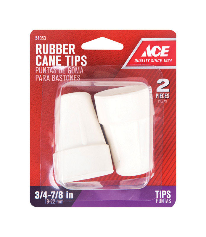 Ace Rubber Round Crutch/Cane Tip Off-White 7/8 in. W 2 pk – Shell ...