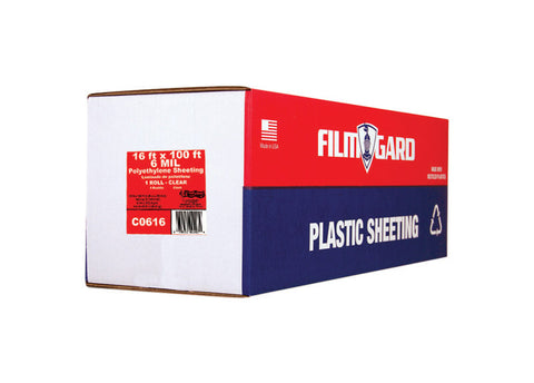 Berry Plastics Film-Gard Plastic Sheeting 6 mil x 16 ft. W x 100 ft. L Polyethylene Clear