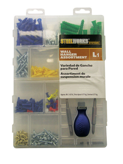 Hillman STEELWORKS L1 Assorted Zinc Picture Hanging Set 1 pk
