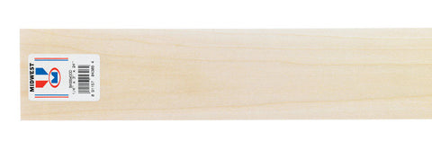 Midwest Products Basswood Sheet 1/4 in. x 3 in. W x 2 ft. L