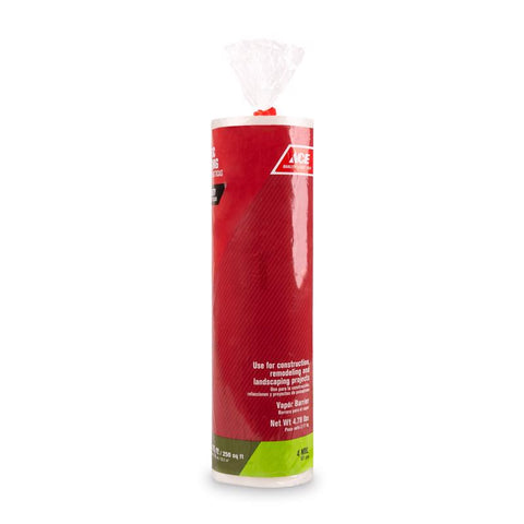 Ace Plastic Sheeting 4 mil X 10 ft. W X 25 ft. L Polyethylene Clear, Pack of 12