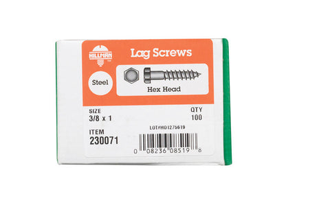 Hillman 3/8 in. x 1 in. L Hex Lag Screw