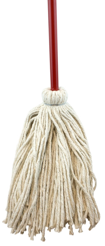 Zephyr 11012 Deck Mop, 12 oz Headband, 48 in L, Cotton Mop Head, Natural Mop Head, Metal Handle