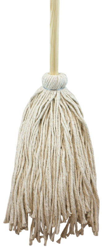 Zephyr ShineUp 11021L Deck Mop, 20 oz Headband, 54 in L, Cotton/Synthetic Mop Head, Metal Handle