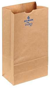 Duro Bag 71006 Heavy-Duty SOS Bag, 3-5/8 in W, 6 in L, Virgin Paper, Kraft