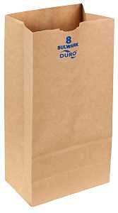 Duro Bag 71008 Heavy-Duty SOS Bag, 4-1/8 in W, 6-1/8 in L, Virgin Paper, Kraft