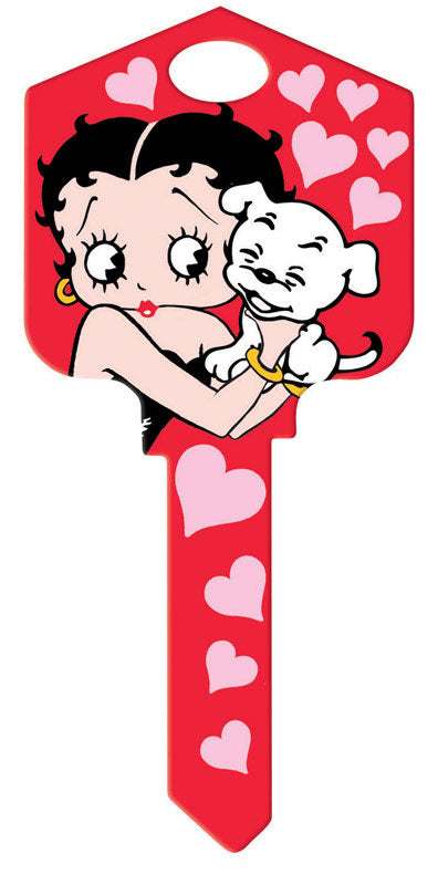 Howard Keys Betty Boop Betty Boop Pals Forever House/Office Key Blank Single sided For Kwikset