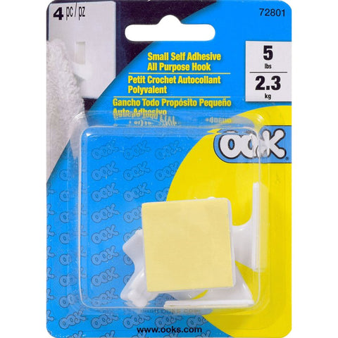 OOK 72801 Utility Hook, 10 lb, Plastic, White