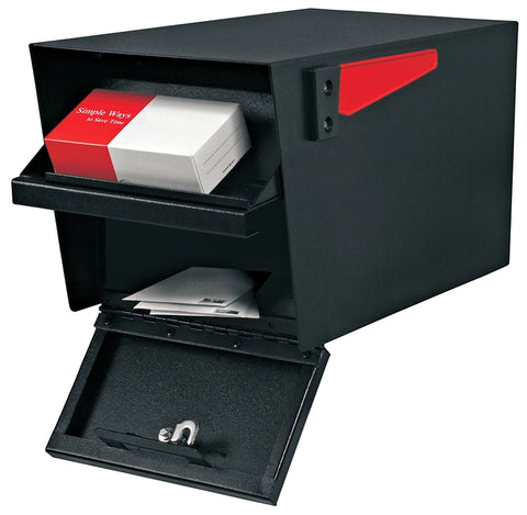 Mail Boss 7506 Curbside Mailbox, Steel, Powder-Coated, 10-3/4 in W, 21 in D, 11-1/4 in H, Black