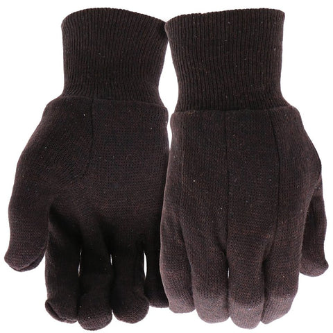 Boss 4020-12 Jersey Gloves, L, Knit Wrist Cuff, Cotton, Brown