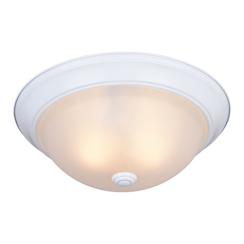 Boston Harbor OG24001WH Flush Mount Ceiling Fixture, 120 V, 60 W, 2-Lamps, A19 or CFL Lamp, White Fixture