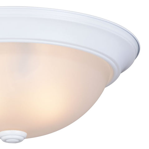 Boston Harbor OG24001WH Flush Mount Ceiling Fixture, 120 V, 60 W, 2-Lamps, A19 or CFL Lamp, White Fixture