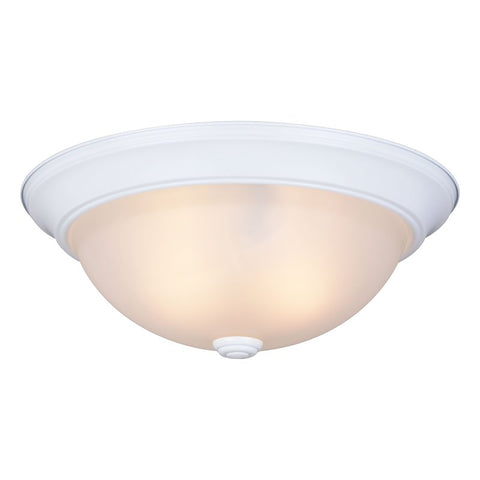 Boston Harbor OG24001WH Flush Mount Ceiling Fixture, 120 V, 60 W, 2-Lamps, A19 or CFL Lamp, White Fixture