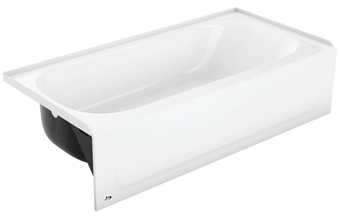 Bootz Aloha 011-4365-00 Series Bathtub, Left Drain Location, 39 gal Capacity, 60 in L, 30 in W, 14-1/4 in H, Steel