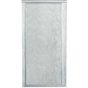 Sterling 1505D-48S-G51 Shower Door, Tempered Glass, Moraine Glass, Framed Frame, Aluminum Frame