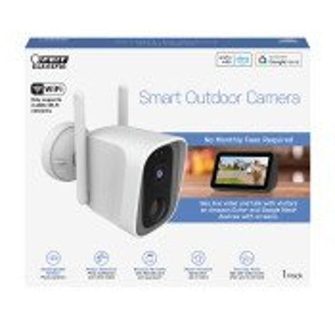 Feit Electric CAM/WM/WIFI/BAT Smart Camera, 130 deg View, 1080 pixel Resolution, Motion Image Sensor, 1 -Camera