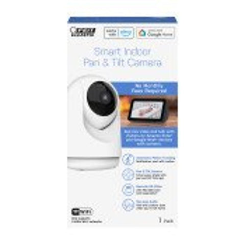Feit Electric CAM/PAN/WIFI/G2 Smart Pan and Tilt Camera, 1080 pixel Resolution, Motion Image Sensor, Night Vision: 30 ft