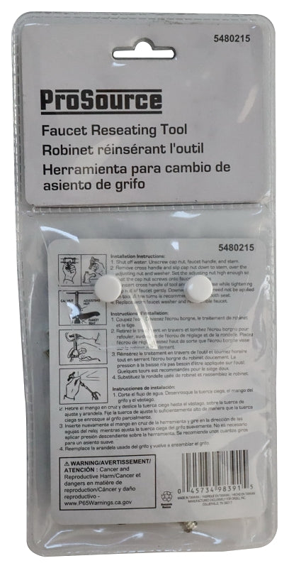 ProSource T153-3L Faucet Reseating Tool, 3 x 3-3/4 in, Bar Handle, 3-3 ...