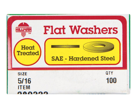 Hillman Yellow Dichromate 5/16 in. SAE Flat Washer 100 pk
