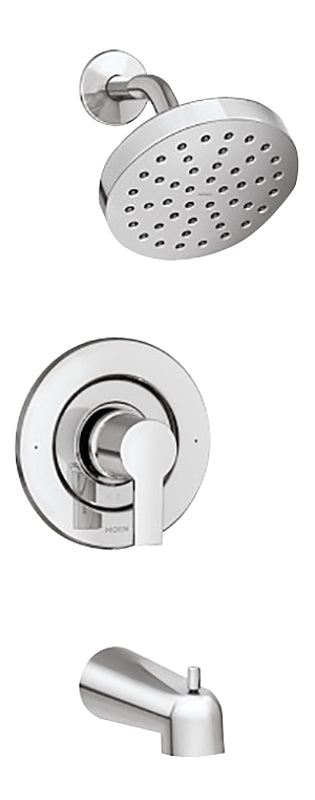 Moen Rinza Posi-Temp Series 82628 Tub and Shower Faucet, 1-Function Showerhead, 1.75 gpm Showerhead, 1-Spray Setting