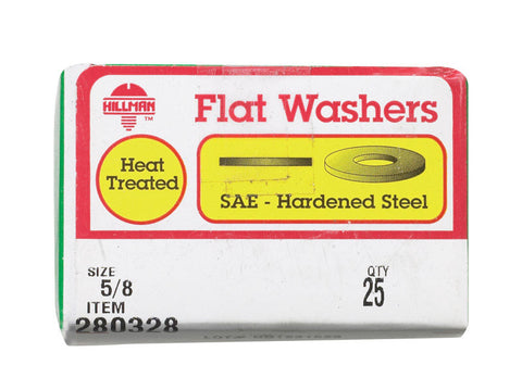 Hillman Yellow Dichromate 5/8 in. SAE Flat Washer 25 pk