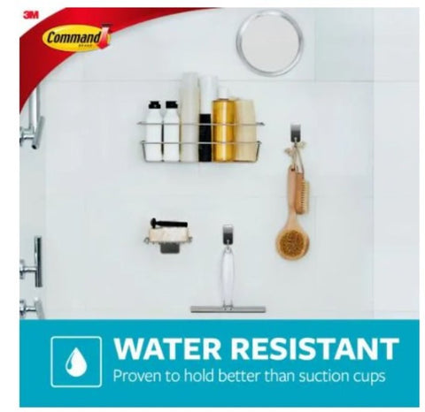 Command BATH31-SN-ES Bath Shower Caddy, Metal/Plastic, Satin Nickel, 12-1/2 in OAW, 6-3/8 in OAH, 4-1/4 in OAD, 6.5 lb