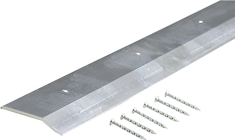 M-D 66449 Carpet Trim, 72 in L, 2 in W, Smooth Surface, Aluminum, Polished