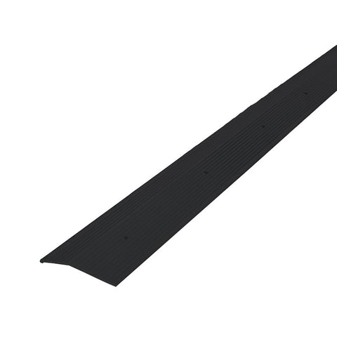 M-D 66272 Carpet Trim, 72 in L, 2 in W, Aluminum, Black, Matte, Nail Fastener