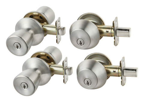 Ace Tulip Double Entry Door Kit Polished Brass Steel 3 Grade
