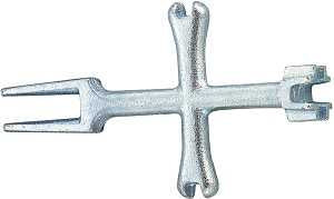 ProSource T148-3L Plug Wrench, 6 in L, Iron, Zinc Plated