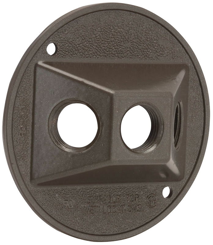 Hubbell 5197 Series 5197-7 Cluster Cover, 4-1/8 in Dia, 1.094 in L, 4 ...