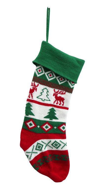 Santas Forest 49004 Christmas Stocking Knitted, Pack of 24
