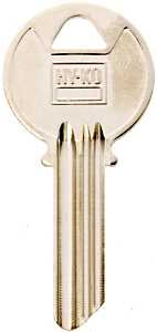 Hy-Ko 11010Y3 Key Blank, Brass, Nickel, For: Yale Cabinet, House Locks and Padlocks, Pack of 10