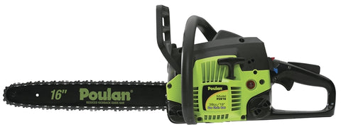 Poulan PL3816 Lightweight Chainsaw, 16 in, 38 cc, Gas Fuel, Pull Starter