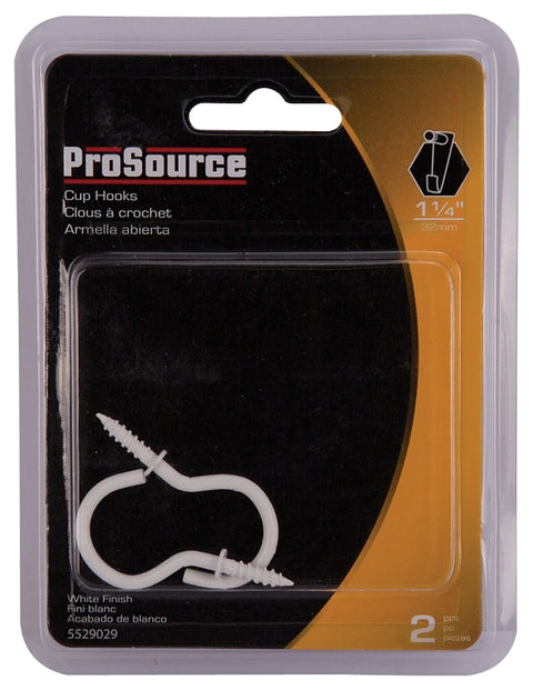 ProSource PH-122322-PS Cup Hook, 5/32 in Thread, 46 mm L, Steel, Painted