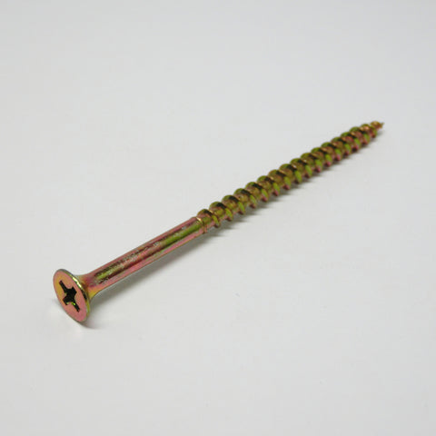 Ace No. 8 X 3 in. L Phillips Yellow Zinc Coarse Cabinet Screws 5Lb