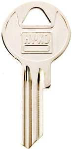 Hy-Ko 11010Y6 Key Blank, Brass, Nickel, For: Yale Cabinet, House Locks and Padlocks, Pack of 10