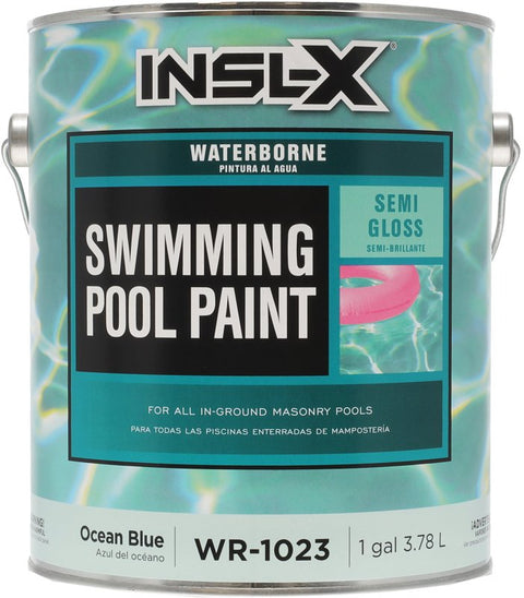 Insl-X WR102309201 Swimming Pool Paint, Acrylic, Semi-Gloss, Ocean Blue, 1 gal Can, Pack of 2