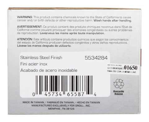 ProSource TS600BRA4B Entry Knob, Stainless Steel, K3, KW1 Keyway, 3 Grade, Pack of 3