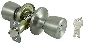 ProSource TS600BRA4B Entry Knob, Stainless Steel, K3, KW1 Keyway, 3 Grade, Pack of 3