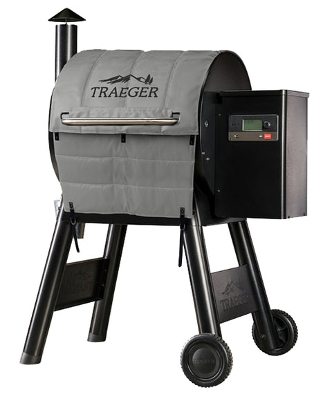 Traeger BAC626 Insulated Blanket Grill Cover, 45 in W, 24-1/2 in D, 1/2 in H, Fabric, Gray