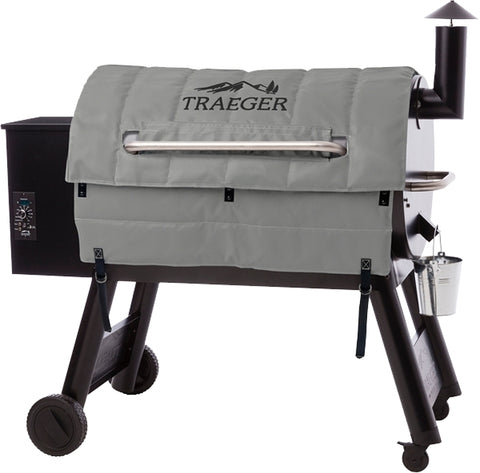 Traeger BAC628 Insulated Blanket Grill Cover, 44 in W, 36-1/2 in D, 1/2 in H, Fabric, Gray