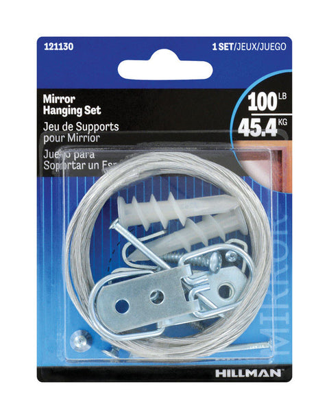 Hillman AnchorWire Steel Extra Heavy Mirror Holder Kit 1 pk