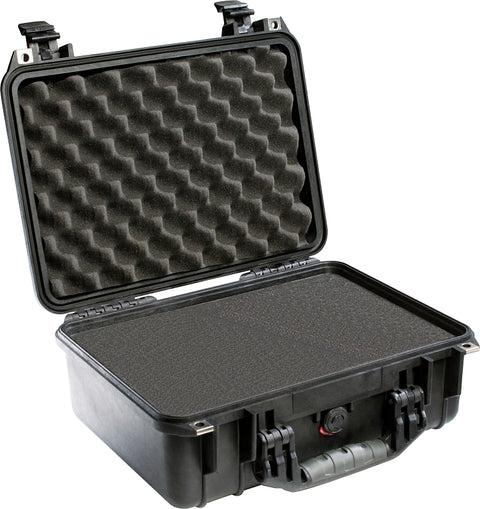Pelican 1400WF Protector Case with Polyurethane Foam, 13.37 in L, 11.62 in W, 6 in H, 1-Compartment, Polypropylene