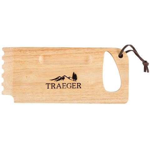 Traeger BAC454 Grill Scrape, 4.72 in W Blade, Wood, Rosewood Handle