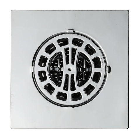 Danco 11015 Square Hair Catcher, Plastic/Stainless Steel, Chrome, For: 3 in Standard Shower Stall Drain