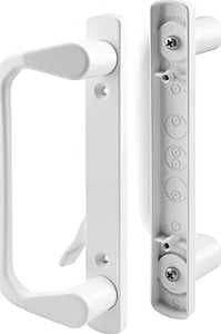 Prime-Line C 1178 Handle Set, Aluminum, Painted, 1-3/8 to 1-7/8 in Thick Door