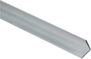 Stanley Hardware 4203BC Series N247-296 Angle Stock, 3/4 in L Leg, 48 in L, 1/16 in Thick, Aluminum, Mill