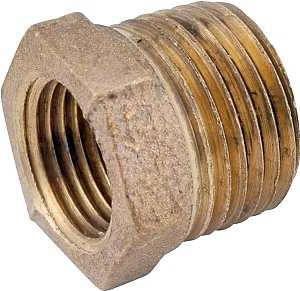 Anderson Metals 738110-1612 Reducing Pipe Bushing, 1 x 3/4 in, Male x Female, 200 psi Pressure