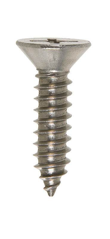 Hillman Flat Head Phillips Drive Sheet Metal Screws Stainless Steel 14 x 1 in. L 100 per box